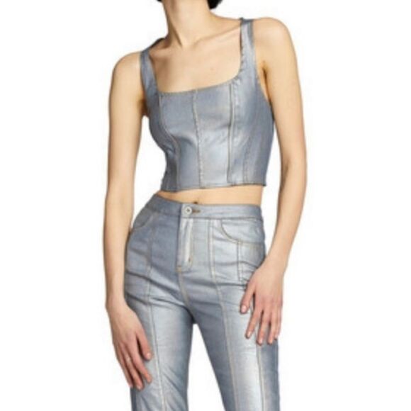 I.AM.GIA metallic corset top, xs - Picture 1 of 9